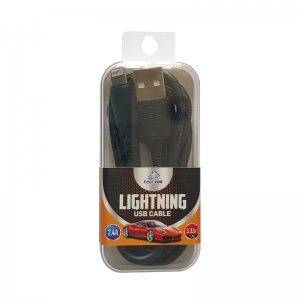 1M 3.33FT BLACK LIGHTNING USB CABLE / (24PCS/Inner Box)