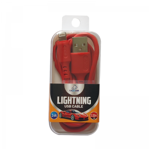 1M 3.33FT RED LIGHTNING USB CABLE / (24PCS/Inner Box)
