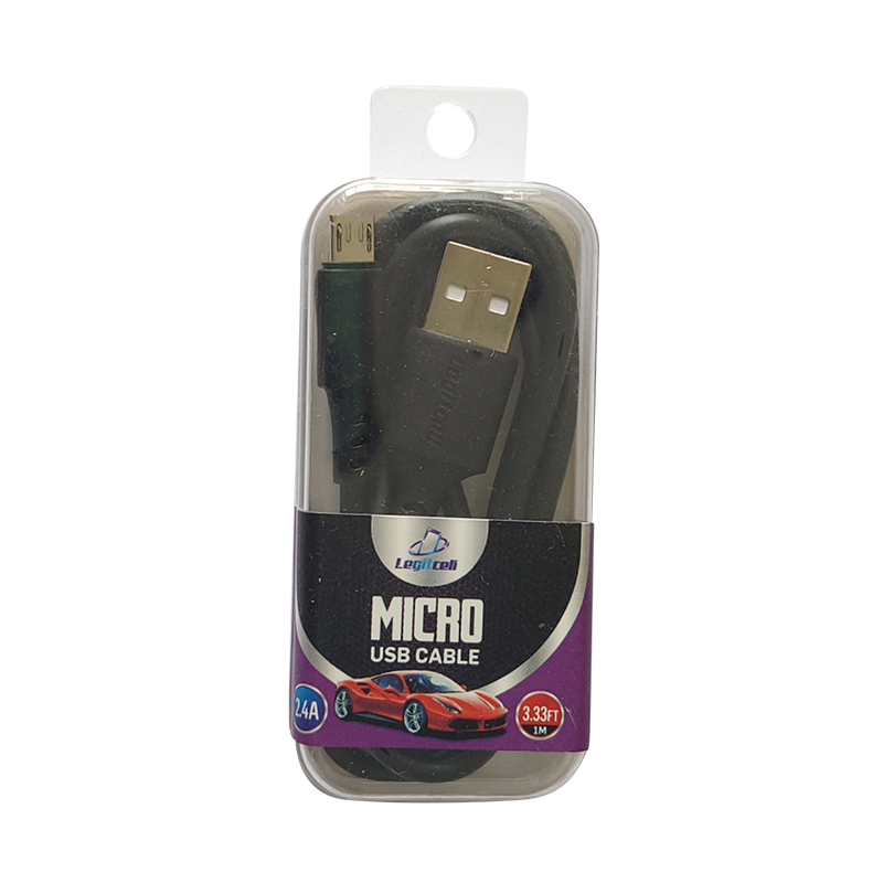 1M 3.33FT BLACK MICRO USB CABLE / (24PCS/Inner Box)