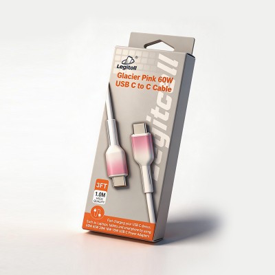 Glacier Pink 60W USB C to C Cable 
