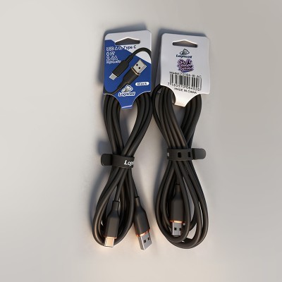 6FT Black Silicon USB A to C Cable 