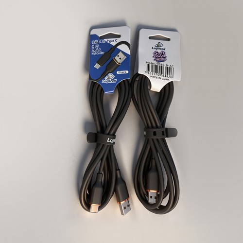 6FT Black Silicon USB A to C Cable
