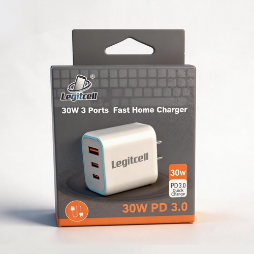 30W 3 Ports Fast Home Charger