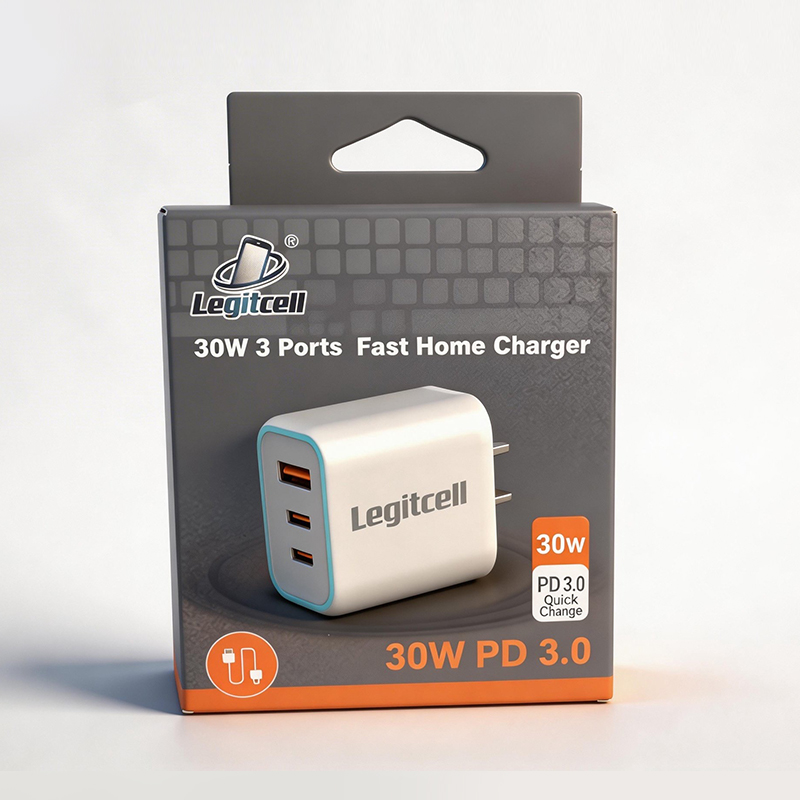 30W 3 Ports Fast Home Charger 