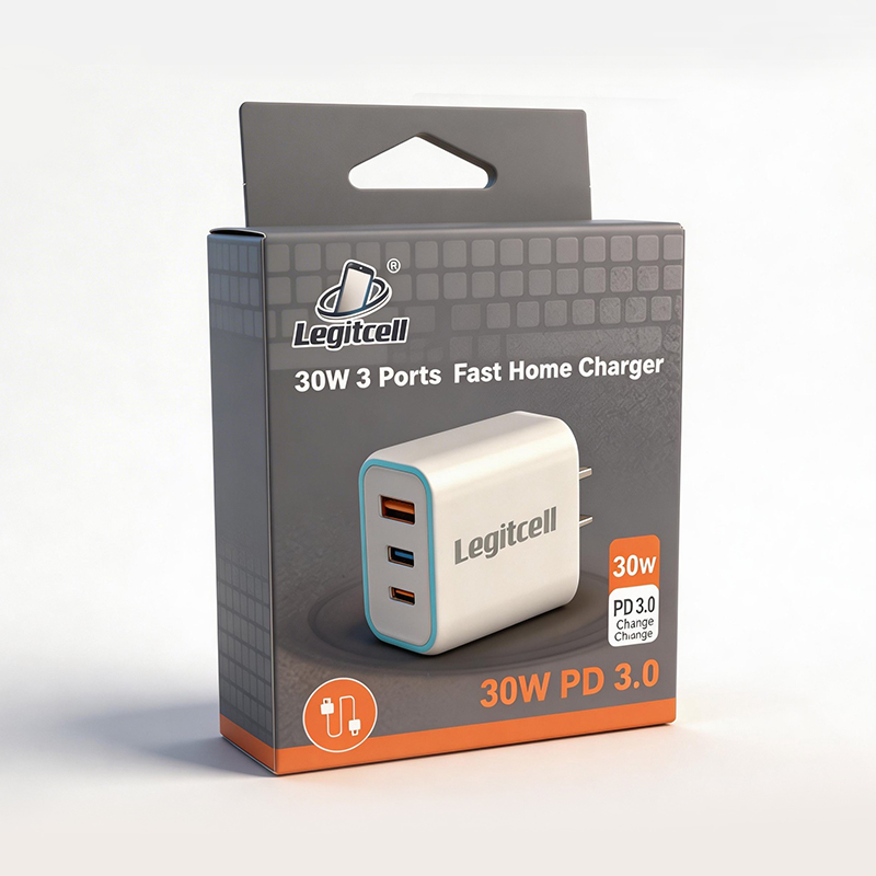 30W 3 Ports Fast Home Charger 