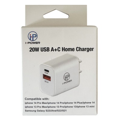 20W USB A & USB C HOME CHARGER 