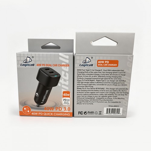 40W PD DUAL CAR CHARGER