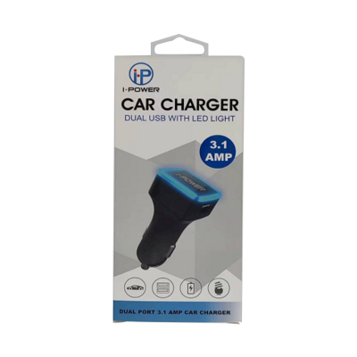 Blue Light 3.1A Car Charger 