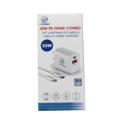 30W PD HOME CHARGER COMBO 