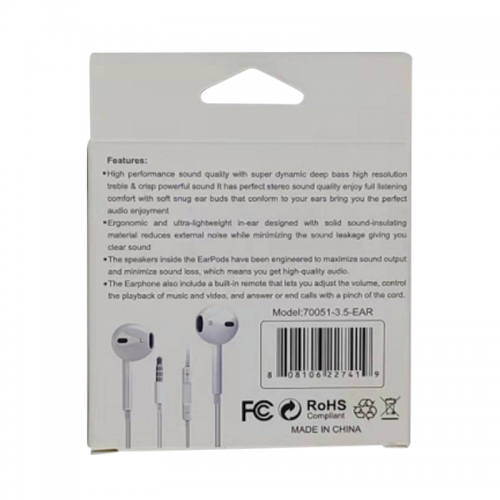 3.5mm Earphone colourful box